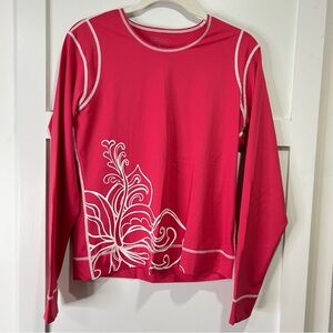 Athleta Swim Rash Guard women’s Size Medium Hawaiian Floral